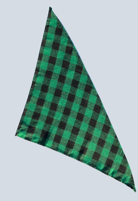 Holiday Plaid Pet Scarf, Dog, Cat, Bandana, Holiday Accessories, Red and black, Green and Black